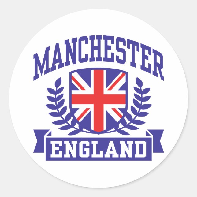 Manchester Runder Aufkleber (Vorderseite)