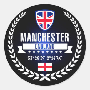 Manchester Runder Aufkleber