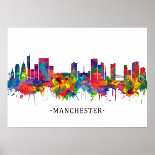 Manchester Skyline Poster