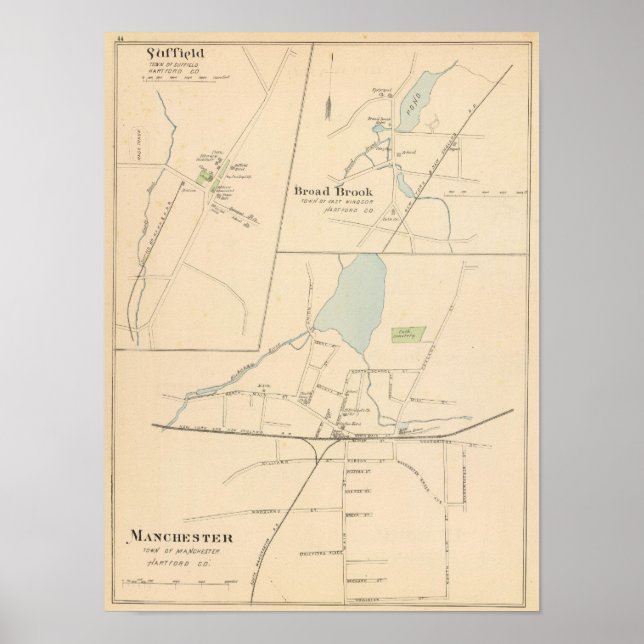 Manchester, Suffield, Broad Brook Poster (Vorne)