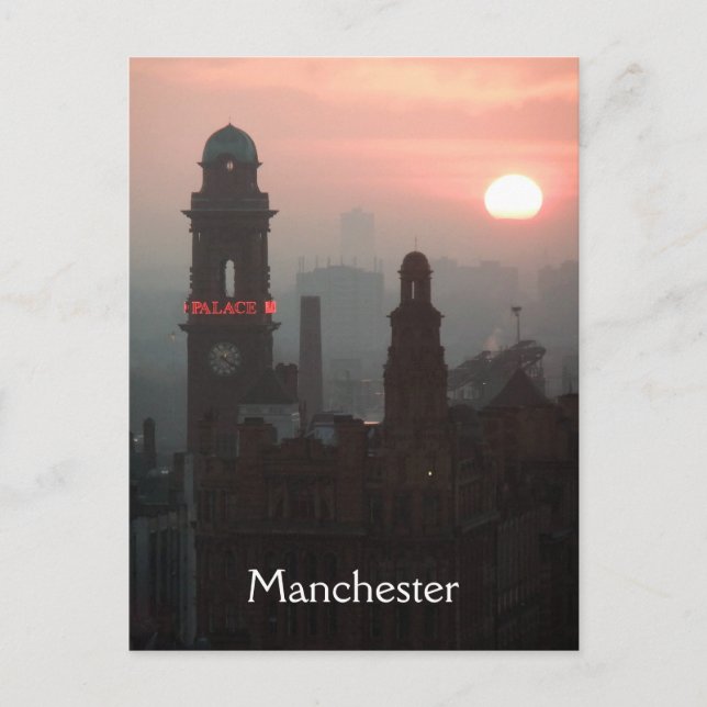 Manchester Sunset Postcard Postkarte (Vorderseite)
