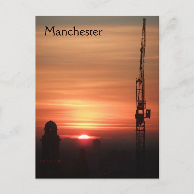 Manchester Sunset Postcard Postkarte (Vorderseite)