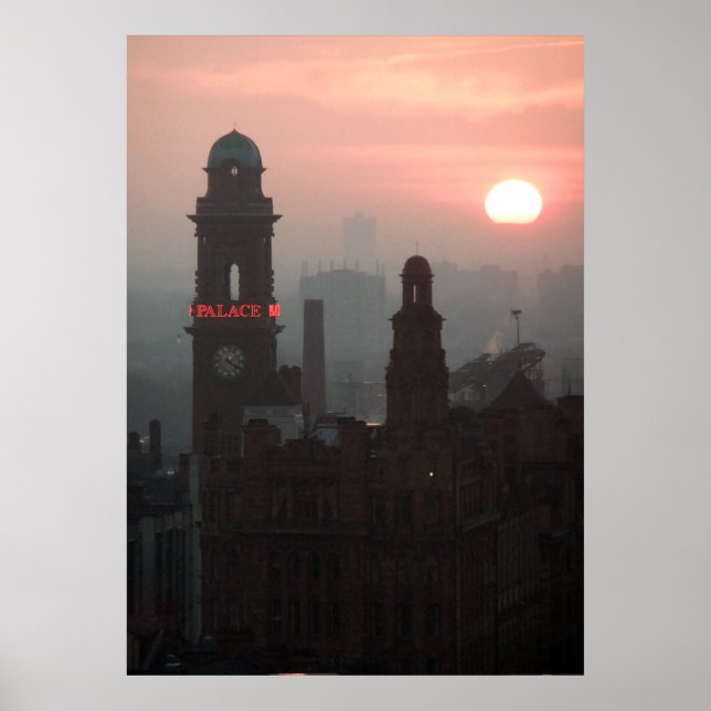 Manchester Sunset Poster (Vorne)