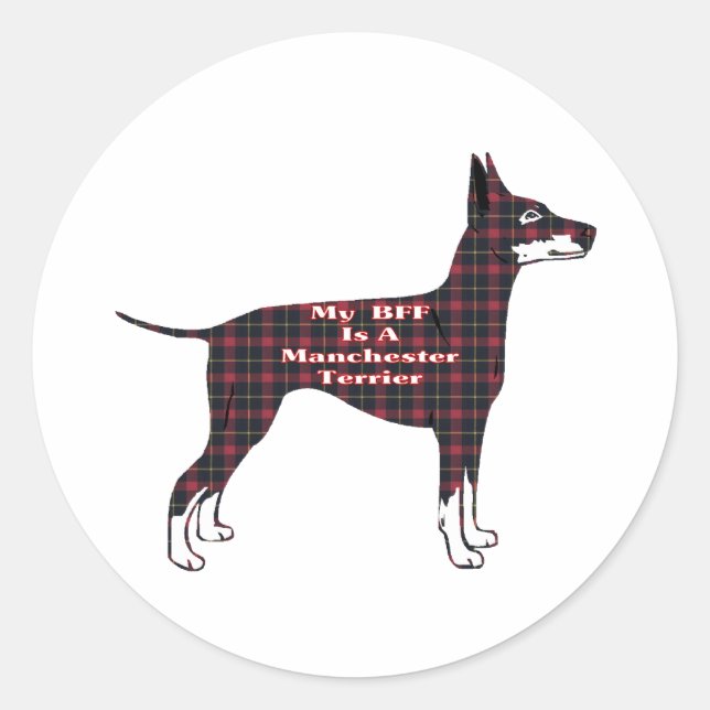 Manchester Terrier BESTE FREUNDIN Sticker (Vorderseite)