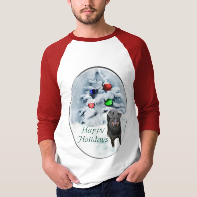 Manchester Terrier Christmas Geschenke T-Shirt (Vorderseite)