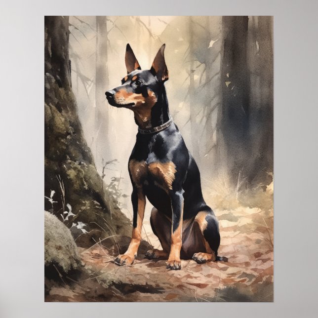 Manchester Terrier Dog Art Print Poster (Vorne)