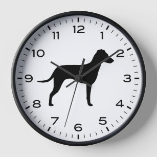 Manchester Terrier Dog Breed Silhouette Uhr