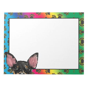 Manchester Terrier farbenfrohe Hundekuchen-Muster Notizblock