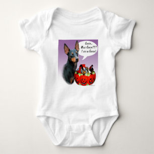 Manchester Terrier Halloween Candy Baby Strampler