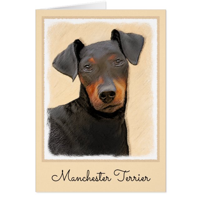 Manchester Terrier Painting Original Animal Art (Vorne)