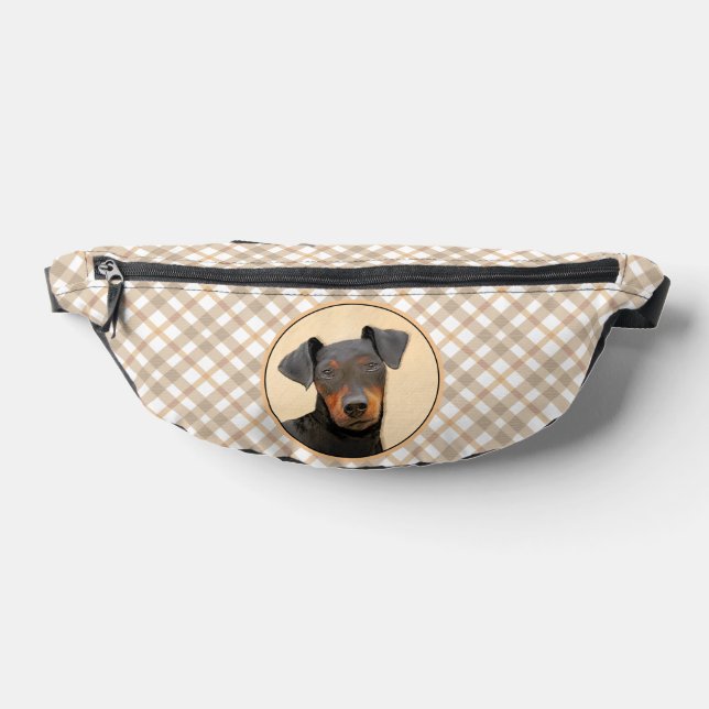 Manchester Terrier Painting Original Animal Art Bauchtasche (Ablage )