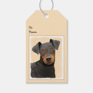 Manchester Terrier Painting Original Animal Art Geschenkanhänger
