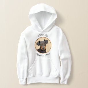 Manchester Terrier Painting Original Animal Art Hoodie