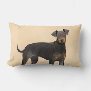 Manchester Terrier Painting Original Animal Art Lendenkissen