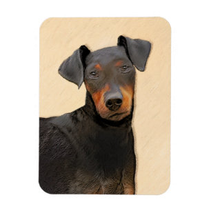 Manchester Terrier Painting Original Animal Art Magnet