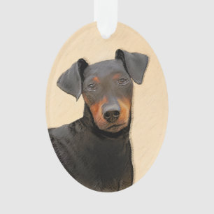 Manchester Terrier Painting Original Animal Art Ornament