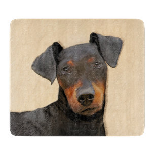 Manchester Terrier Painting Original Animal Art Schneidebrett