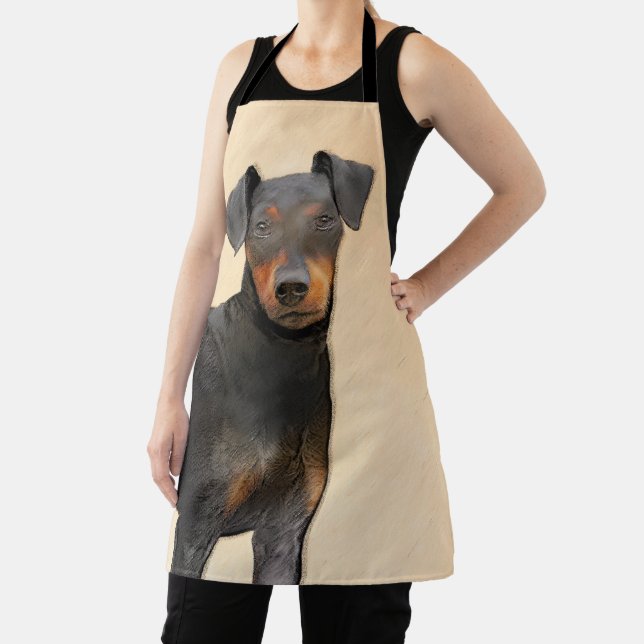 Manchester Terrier Painting Original Animal Art Schürze (InSitu)