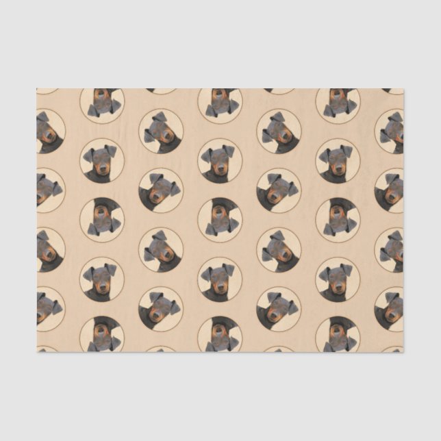Manchester Terrier Painting Original Animal Art Seidenpapier (Vorderseite)