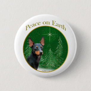 Manchester Terrier Peace Button