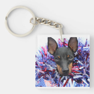 Manchester Terrier Red White Blue Schlüsselanhänge Schlüsselanhänger