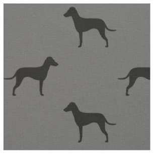Manchester-Terrier-Silhouetten mit den natürliche Stoff