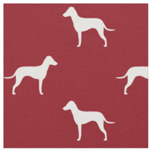 Manchester-Terrier-Silhouetten mit den natürliche Stoff