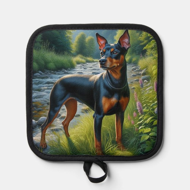 Manchester Terrier Topflappen (Vorderseite)
