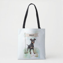 Manchester Terrier Wasserfarben personalisierter H