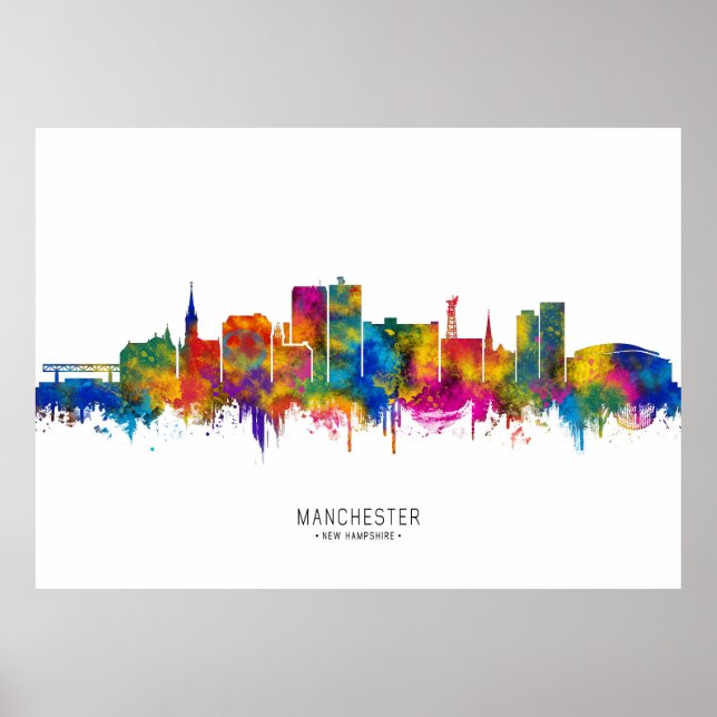 Manchester USA Skyline Poster (Vorne)