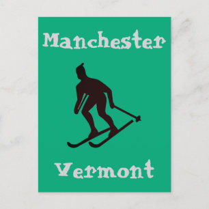 Manchester, VT (Skiort Vermont Apres) Feiertagspostkarte