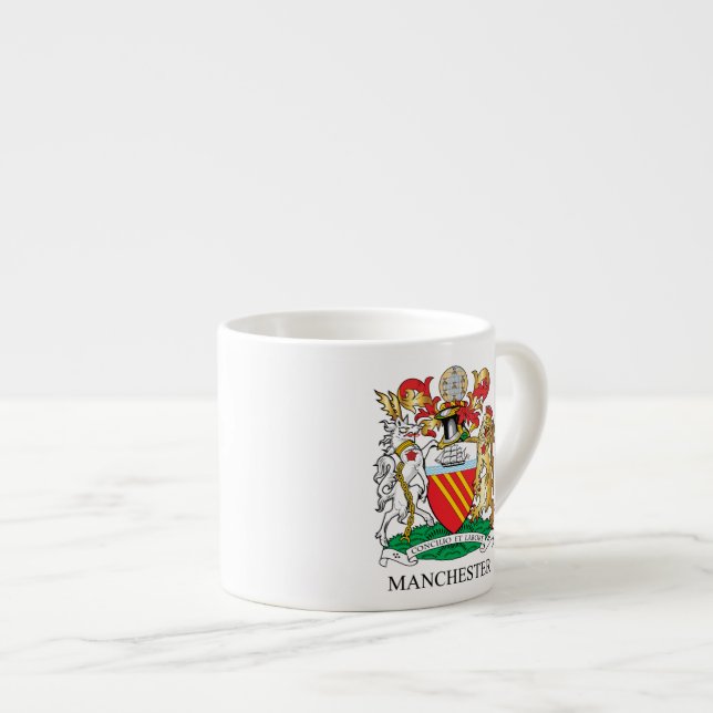 Manchester-Wappen Espressotasse (Vorderseite Rechts)