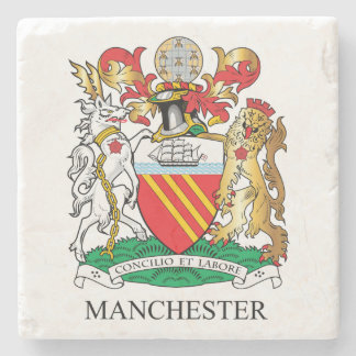 Manchester-Wappen Steinuntersetzer