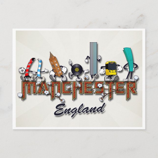 Manchester-Zeichen Postkarte (Vorderseite)