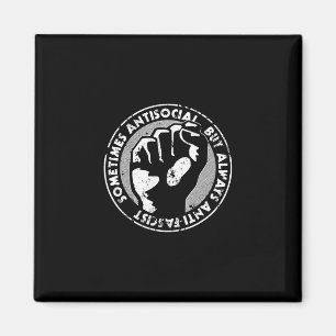 Manchmal antisozial immer antifaschistisch antinaz magnet
