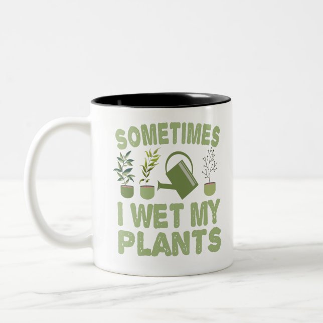 Manchmal bekomme ich meine Pflanze mit der lustige Zweifarbige Tasse (Links)