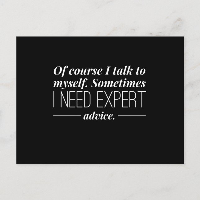 Manchmal benötige ich einen Spaß für fachkundige B Postkarte (Vorderseite)