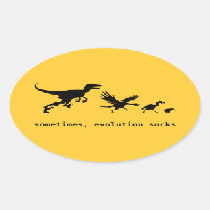 Manchmal Evolution ist zum Kotzen Ovaler Aufkleber