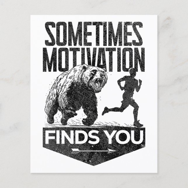 Manchmal findet Motivation einen lustigen Laufmoti (Vorderseite)