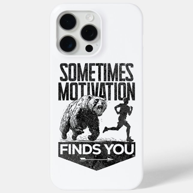 Manchmal findet Motivation einen lustigen Laufmoti Case-Mate iPhone Hülle (Rückseite)
