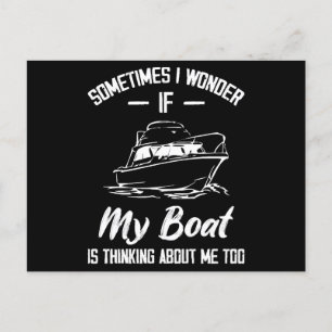 Manchmal frage ich mich, ob mein Boot an mich denk Feiertagspostkarte