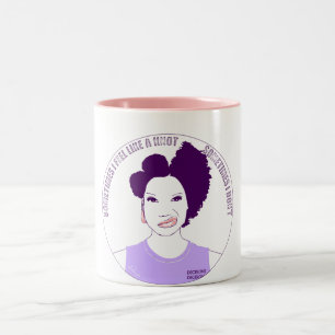 Manchmal fühle ich mich wie ein Knoten, manchmal b Zweifarbige Tasse