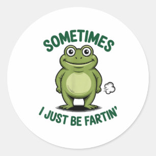 Manchmal Furze Ich Einfach Frosch Weihnachten Lust Runder Aufkleber