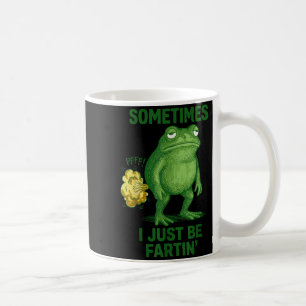 Manchmal furze ich einfach Frösche Lustige Grafik Kaffeetasse