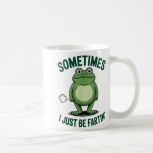 Manchmal furze ich einfach nur Frosch Weihnachten  Kaffeetasse