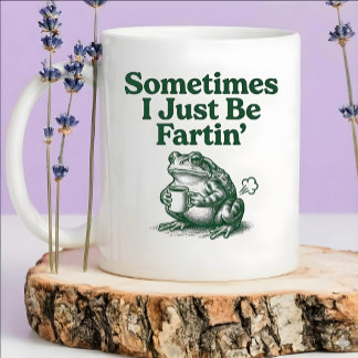 Manchmal furze ich einfach nur, lustiger Frosch-Fu Zweifarbige Tasse