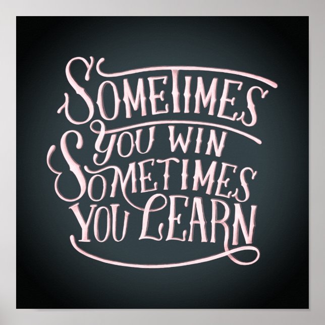 Manchmal gewinnen poster (Vorne)