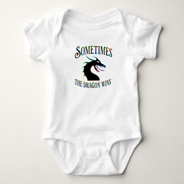 Manchmal gewinnt der Drache Baby Strampler (Vorderseite)