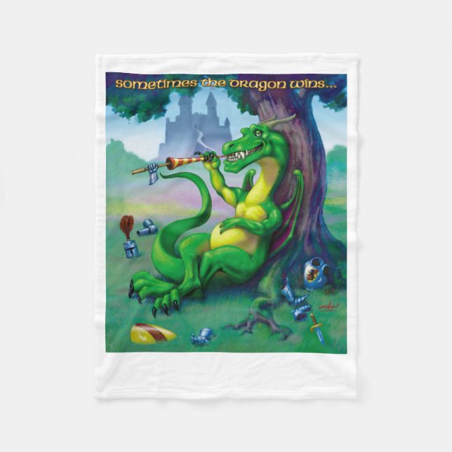 Manchmal gewinnt der Drache Fleecedecke (Vorderseite)