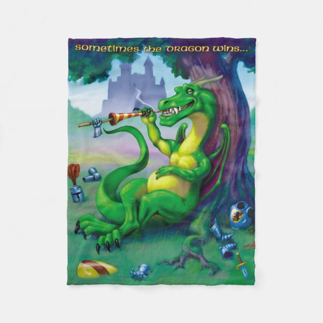 Manchmal gewinnt der Drache Fleecedecke (Vorderseite)